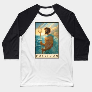 Poseidon God of the Sea Baseball T-Shirt